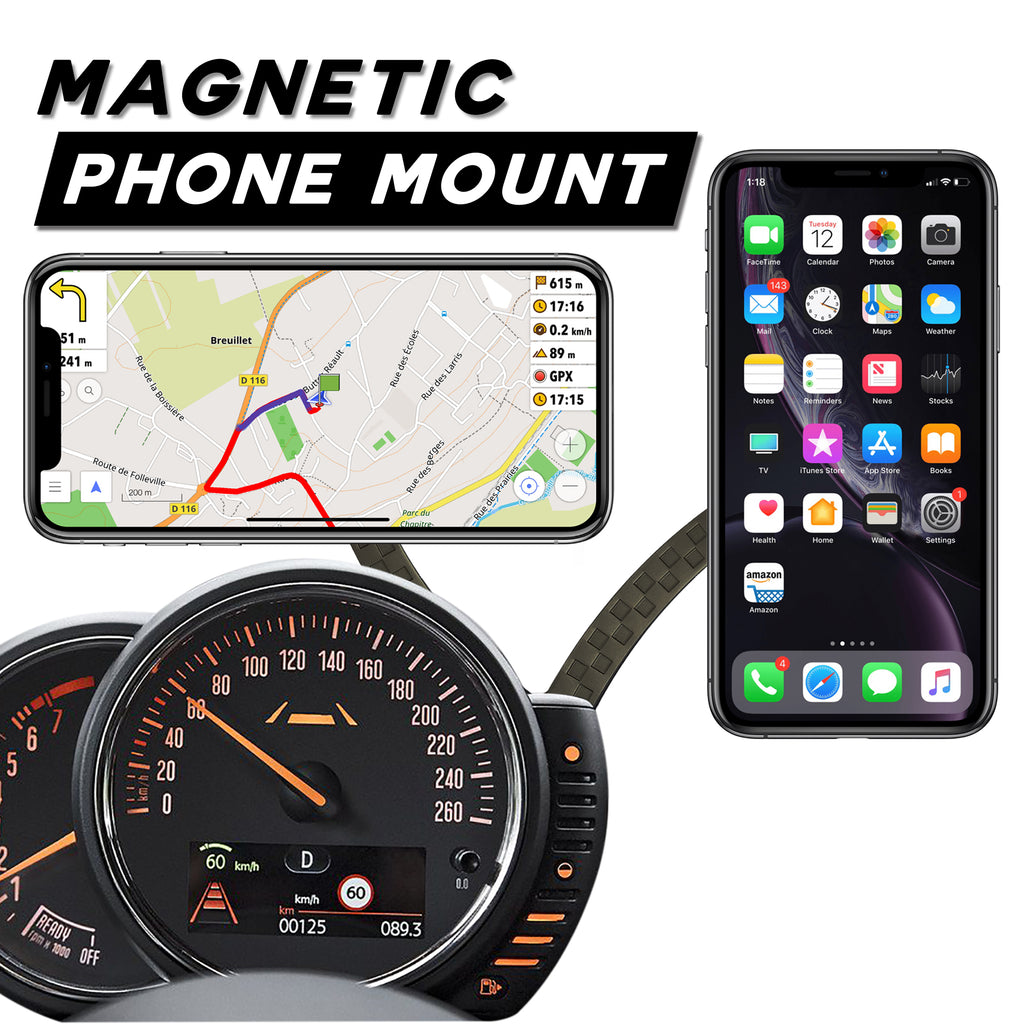 Car Phone Holder Mount Red For MINI Cooper F54 F55 F56 F57 20-22 LCD  Tachometer