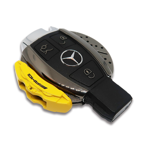 🏎️ AMG Yellow Brake Caliper Design Mercedes Key Case *Keyless only*